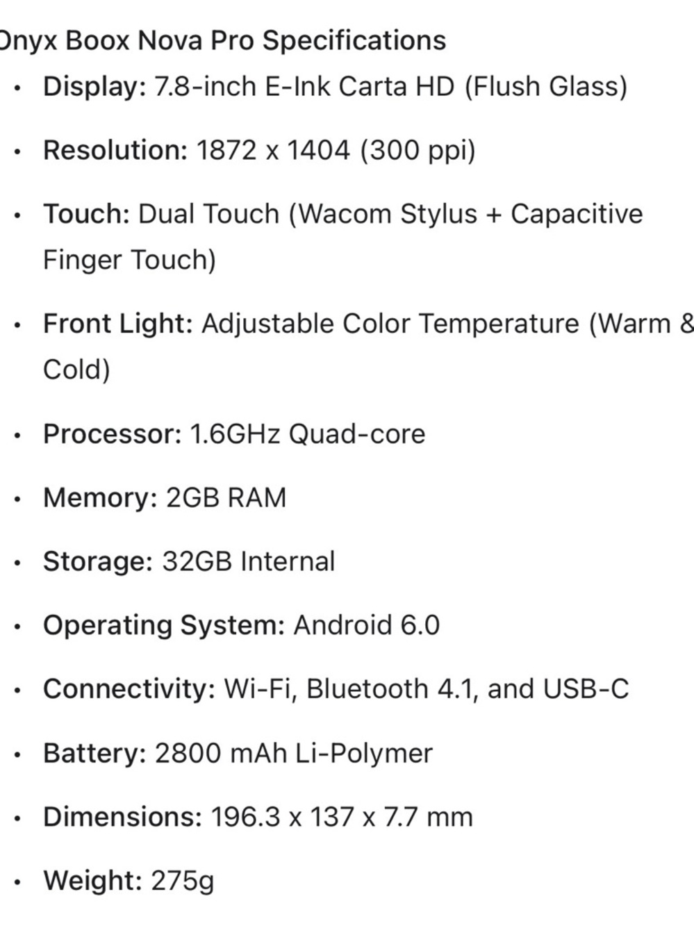 Onyx BOOX Nova Pro e-reader - Picture 7 of 7